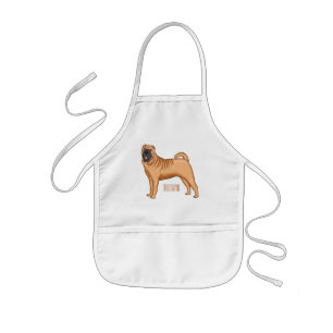 Chinese Shar-Pei dog cartoon illustration Kids Apron