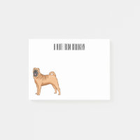 Chinese Shar-Pei dog cartoon illustration