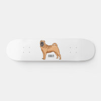 Chinese Shar-Pei dog cartoon illustration