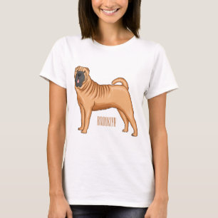 Chinese Shar-Pei dog cartoon illustration T-Shirt