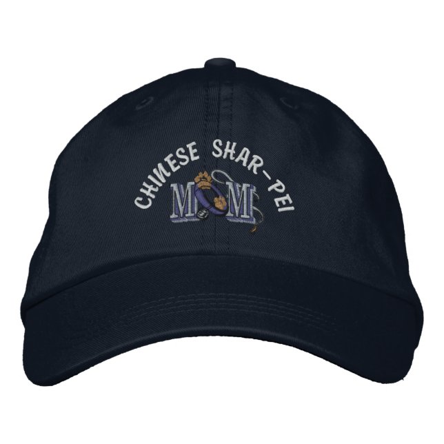 Chinese Shar-Pei Dog Mum Embroidered Hat (Front)