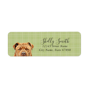 Chinese Shar Pei Dog Return Address Labels