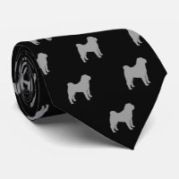 Chinese Shar Pei Dog Silhouettes Pattern