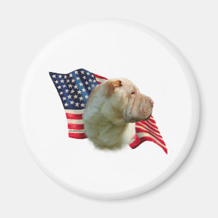 Chinese Shar-Pei Flag Magnet