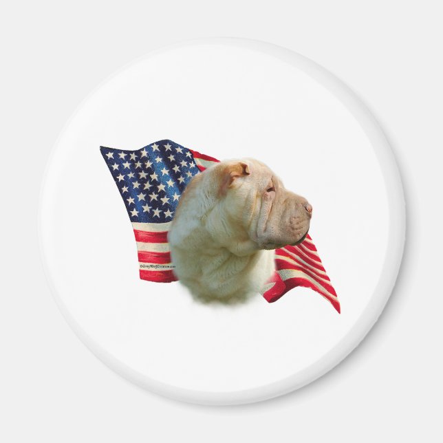 Chinese Shar-Pei Flag Magnet (Front)