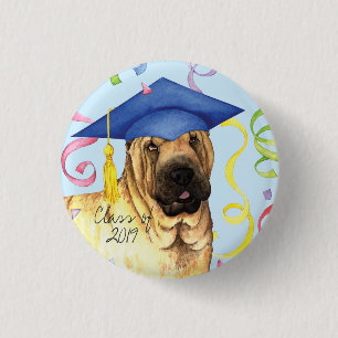 Chinese Shar-Pei Graduate 3 Cm Round Badge