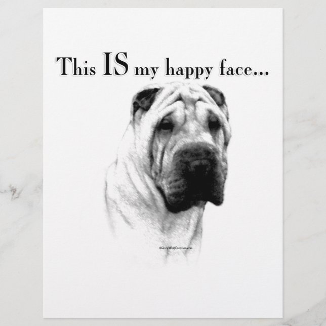 Chinese Shar Pei Happy Face (Front)