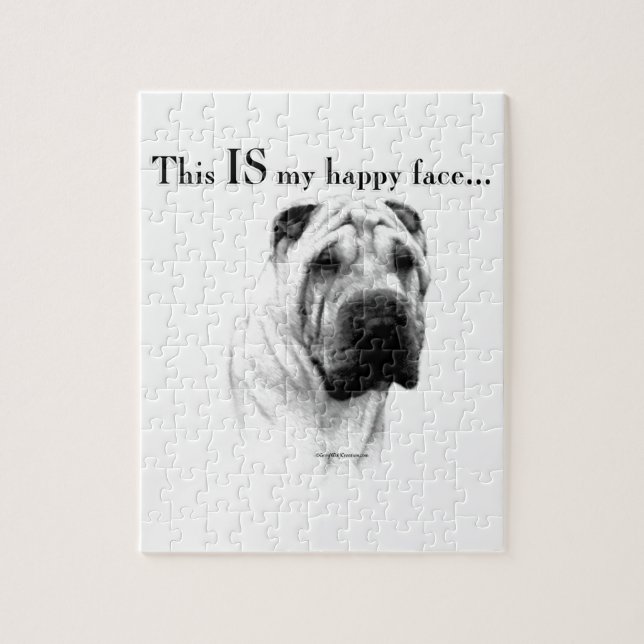 Chinese Shar Pei Happy Face Jigsaw Puzzle (Vertical)
