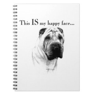 Chinese Shar Pei Happy Face Notebook