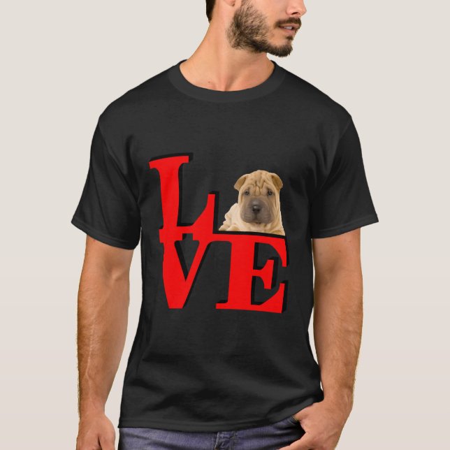 Chinese Shar-Pei Love Park I Love My Dog T-Shirt (Front)