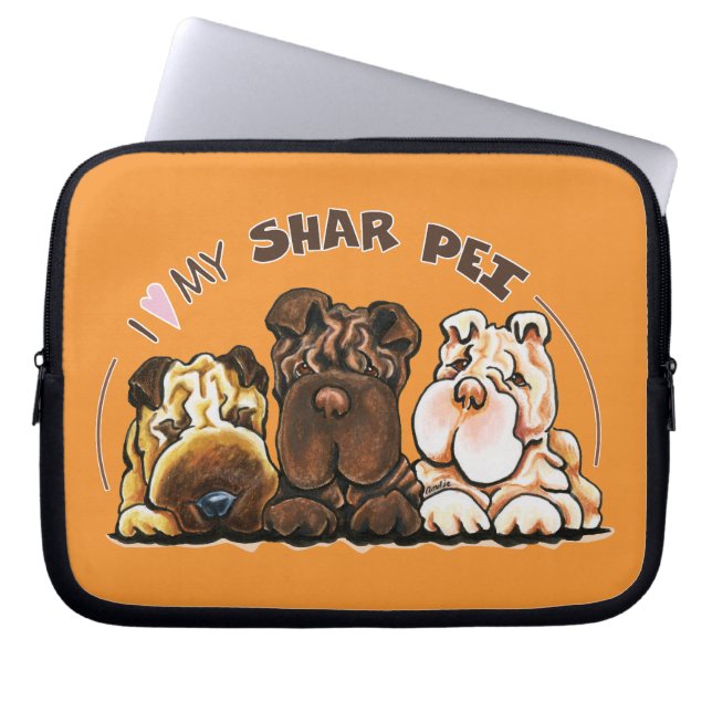 Chinese Shar Pei Lover Laptop Sleeve (Front)