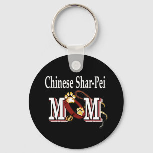 chinese shar-pei mum Keychain