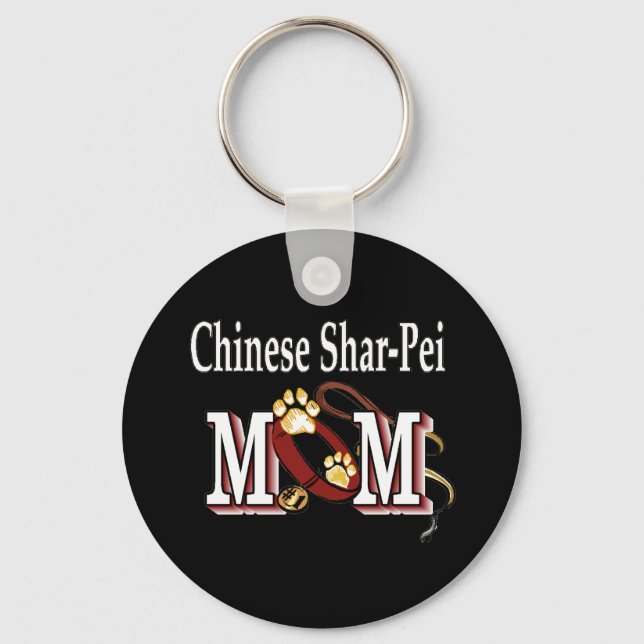 chinese shar-pei mum Keychain (Front)