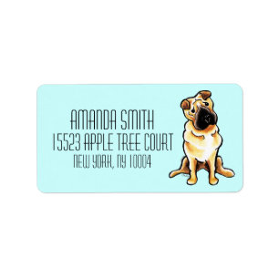Chinese Shar Pei Off-Leash Art™ Custom Colour Label