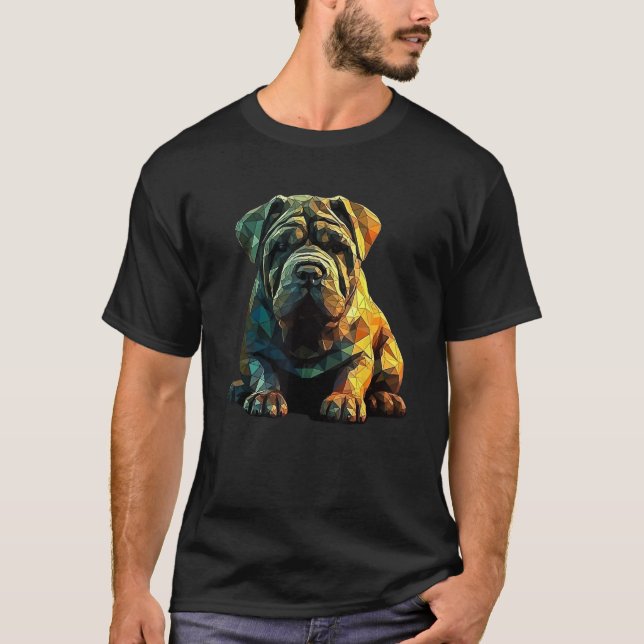 Chinese Shar Pei Puppy Dog Pop Art T-Shirt (Front)