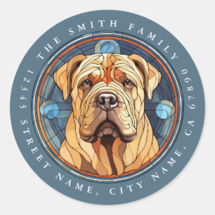 Chinese Shar Pei Round Stickers