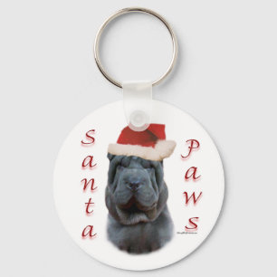 Chinese Shar-Pei Santa Paws Key Ring
