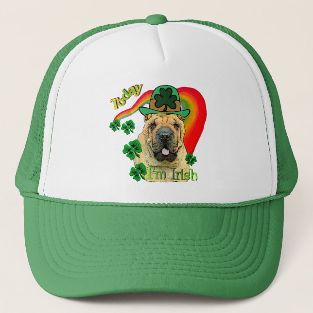 Chinese Shar-Pei St. Patrick's Day Trucker Hat (Front)