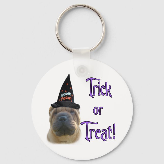 Chinese Shar-Pei Trick Key Ring (Front)