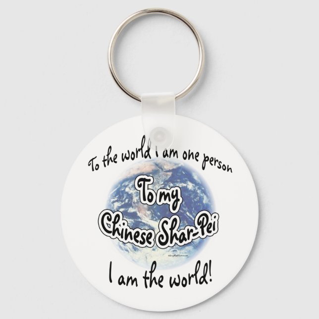 Chinese Shar-pei World 2 Keychain (Front)