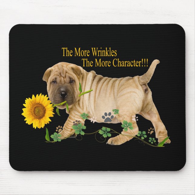 Chinese Shar-Pei Wrinkles Gifts Mouse Mat (Front)
