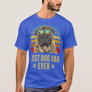 Chinese SharPei Best Dog Dad Ever Retro Sunset  T-Shirt