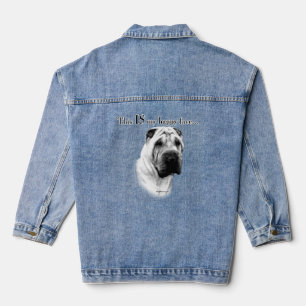 Chinese Sharpei Happy Face Denim Jacket