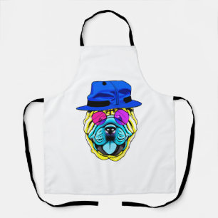 Chinese Sharpei Puppy Dog Colourful Shar Pei with Apron