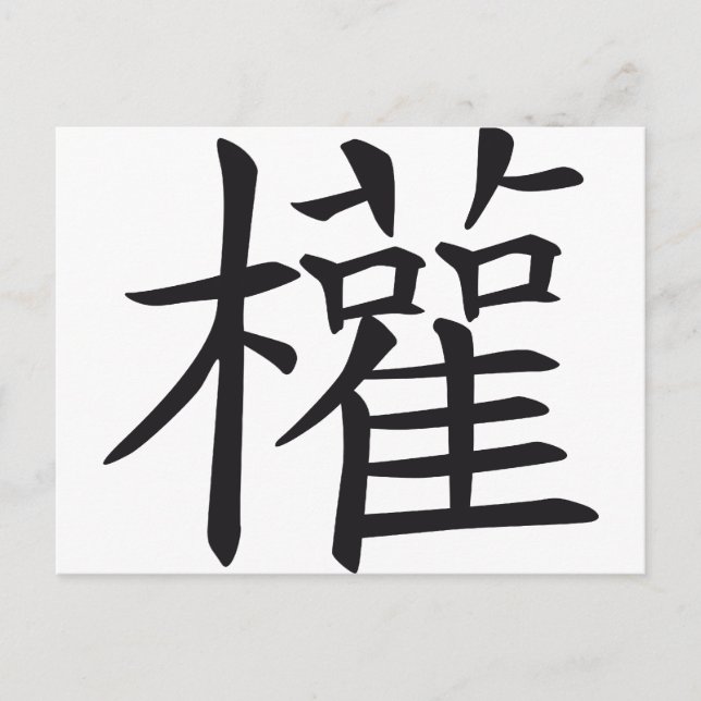 chinese sign power postcard (Front)