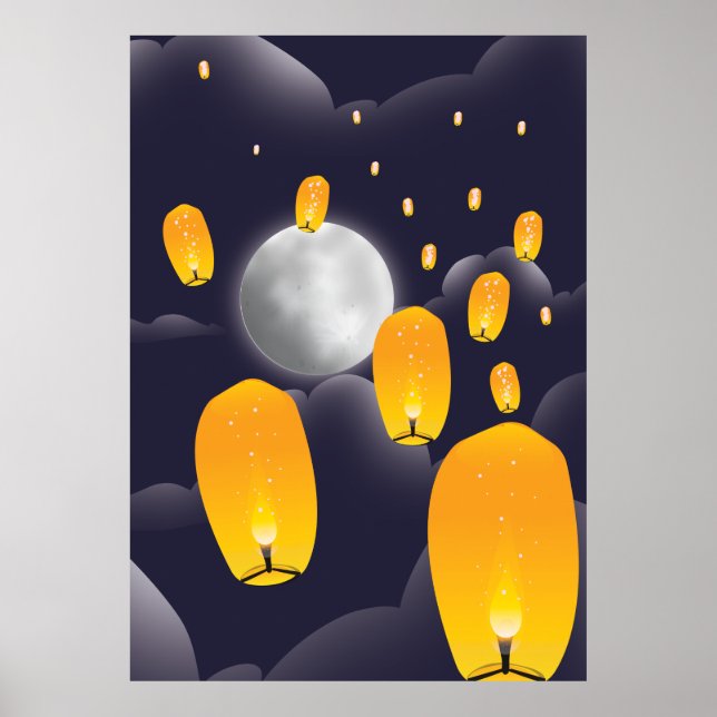 Chinese Sky Lanterns Poster (Front)