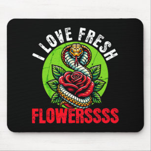 Chinese Snake Lunar New Year 2025 I Love Fresh Flo Mouse Mat