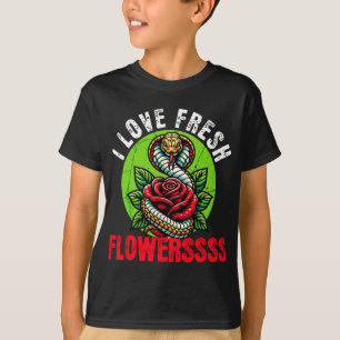 Chinese Snake Lunar New Year 2025 I Love Fresh Flo T-Shirt