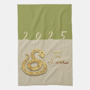 Chinese Snake Year 2025 choose colour KT2 Tea Towel