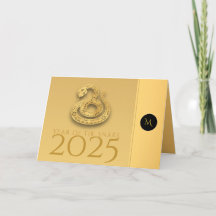 Chinese Snake Year 2025 Elegant Monogram HGC