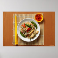 Chinese stir fried vegetables with chillies