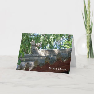 Chinese Stone Dragon, Xi'an, China - card