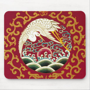 Chinese Stork & Dragon Design Mouse Mat