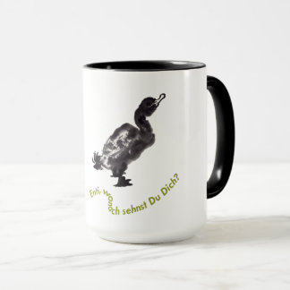 Chinese stucco art with duck mug