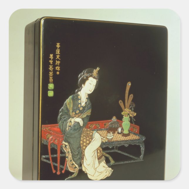 Chinese-style writing box square sticker (Front)