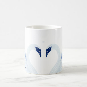 Chinese swan wings pattern coffee mug