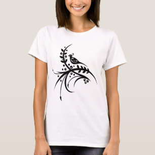 Chinese swirl floral design T-Shirt