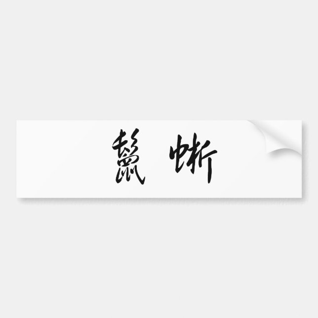 Chinese Symbol for iguana Bumper Sticker (Front)