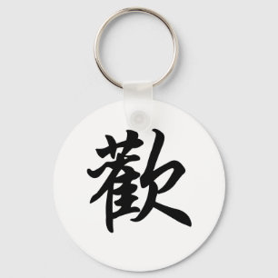 Chinese symbol for Joy  (brushed) Key Ring
