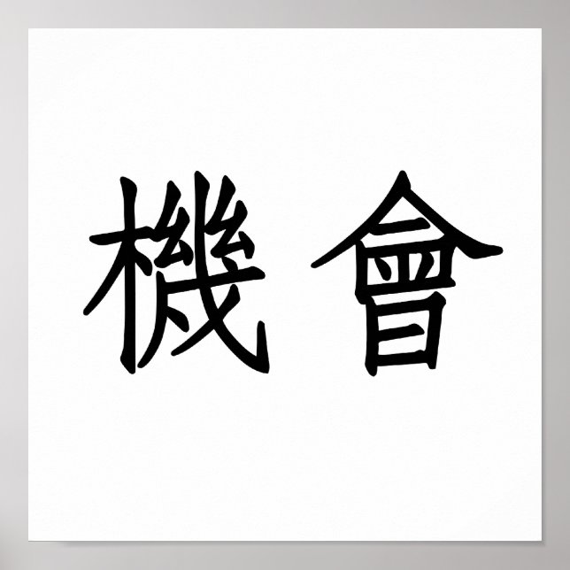 Chinese Symbol for opportunity Poster (Front)