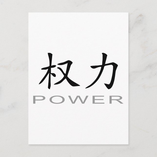 Chinese Symbol for Power Postcard (Front)