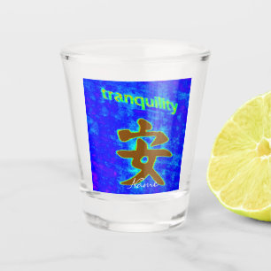 chinese symbol for tranquility shot glass