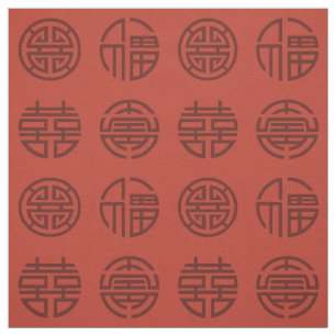 Chinese Symbols Fabric