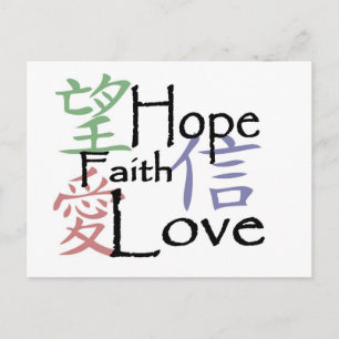 'Chinese symbols' postcard