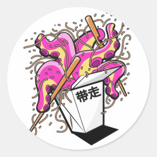 Chinese take away classic round sticker