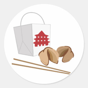 Chinese Take Out Classic Round Sticker
